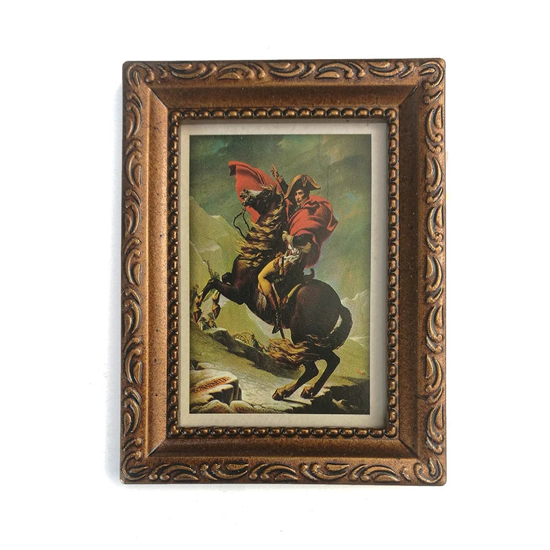 Peinture à l'huile miniature encadrée à l'échelle 1:12, décoration murale pour maison de poupée, accessoires de bricolage