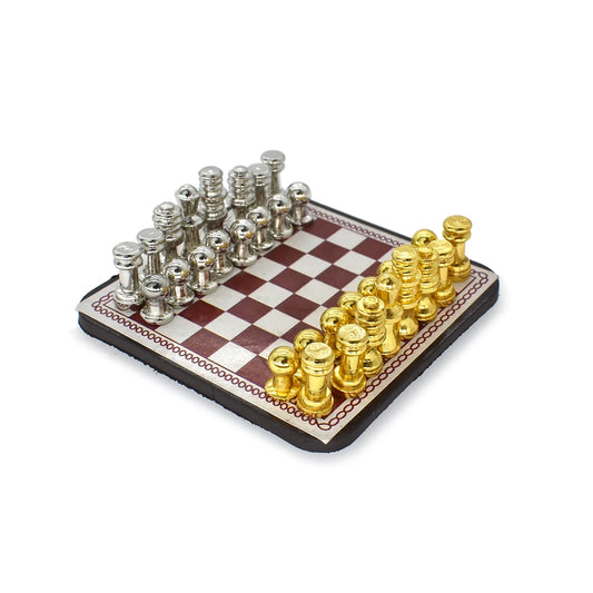 1:12 Scale Miniature Chess Set Dollhouse Accessories Pretend Play Home Decoration