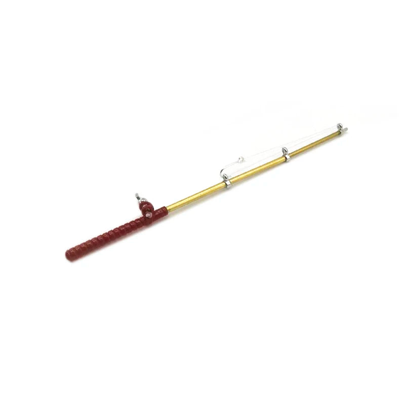 1:12 Scale Miniature Fishing Rod With Rotatable Winding Wheel Dollhouse Accessories