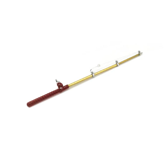 1:12 Scale Miniature Fishing Rod With Rotatable Winding Wheel Dollhouse Accessories
