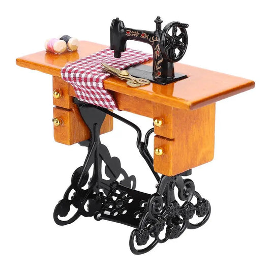 1:12 Scale Miniature Sewing Machine Dollhouse Furniture Accessories For Doll House Decor Toy