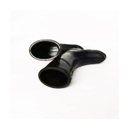Botas de lluvia de goma en miniatura a escala 1:12 para mujer, botas largas hasta la rodilla con tacón grueso, accesorios negros para casa de muñecas.