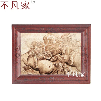 Pintura al óleo en miniatura de guerreros antiguos para casa de muñecas a escala 1:12
