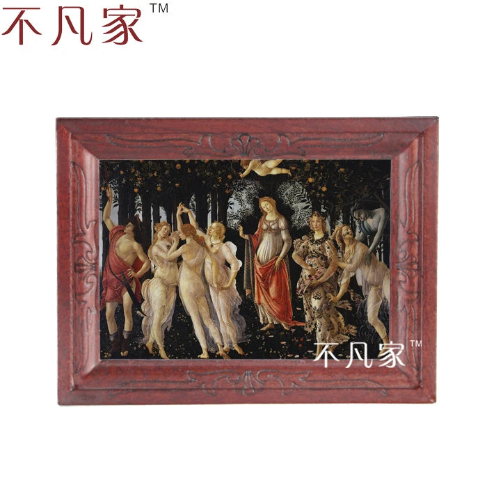 Pintura al óleo religiosa en miniatura a escala 1:12 para decoración de casas de muñecas - Modelo de arte clásico enmarcado