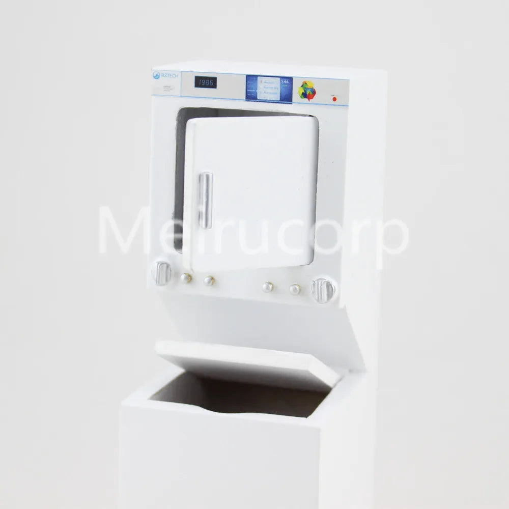 Lavadora y secadora en miniatura para casa de muñecas blanca a escala 1:12: accesorio realista para lavandería