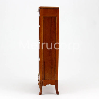 Estantería de madera en miniatura para casa de muñecas a escala 1:12 - Muebles hechos a mano para casas de muñecas