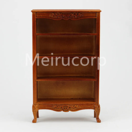 Estantería de madera en miniatura para casa de muñecas a escala 1:12 - Muebles hechos a mano para casas de muñecas