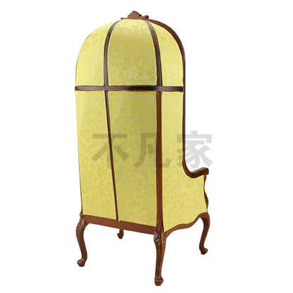 Silla de nogal artesanal a escala 1:6, hecha a mano en forma de cáscara de huevo para casa de muñecas: mueble en miniatura