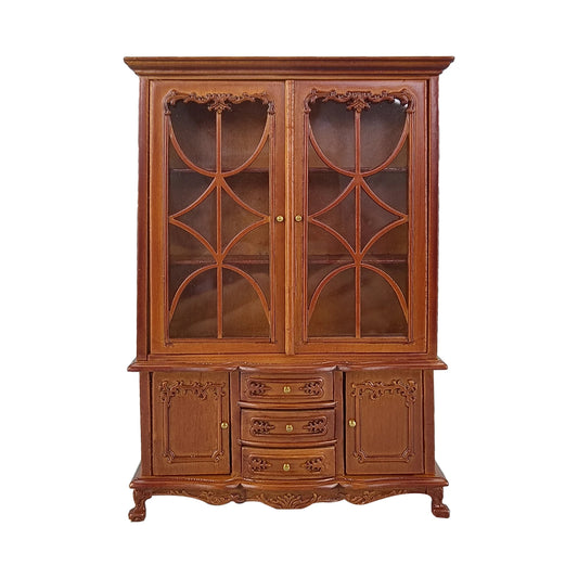 Aparador de madera en miniatura a escala 1:12 para muebles de casa de muñecas.