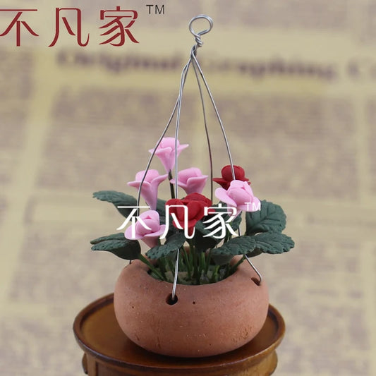 Decoración para casa de muñecas a escala 1:12, alta calidad, hermosa y preciosa flor en miniatura, envío gratis.