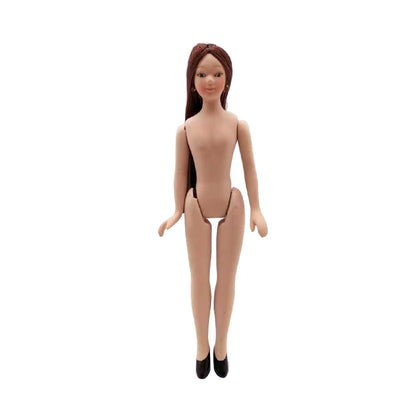 1:12 Scale Miniature Porcelain Naked Body Doll Lady Model For Dollhouse