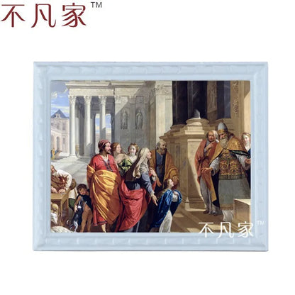 Pintura al óleo religiosa en miniatura para casa de muñecas a escala 1:12 - Artículo de decoración al por mayor