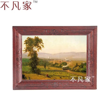 Pintura al óleo de campo en miniatura a escala 1:12 para decoración de casas de muñecas