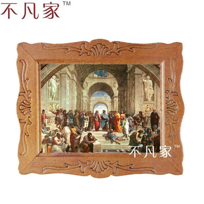 Pintura al óleo renacentista en miniatura a escala 1:12 para decoración de casas de muñecas