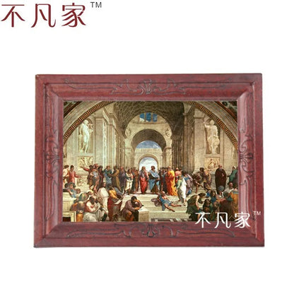 Pintura al óleo clásica en miniatura a escala 1:12 para decoración de casas de muñecas y coleccionistas
