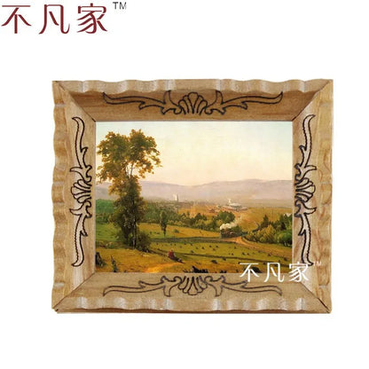 Pintura al óleo en miniatura a escala 1:12 para casa de muñecas - Diseño campestre clásico al por mayor