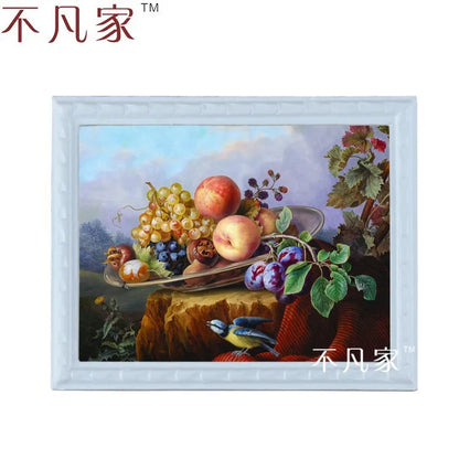 Pintura al óleo de frutas en miniatura a escala 1:12 para decoración de casas de muñecas