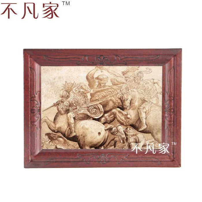 Pintura al óleo en miniatura de guerreros antiguos para casa de muñecas a escala 1:12