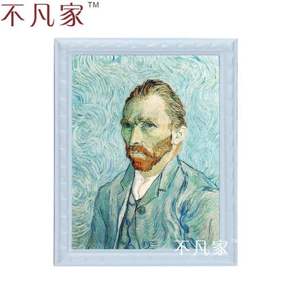 Pintura al óleo de Van Gogh en miniatura a escala 1:12 para decoración de casas de muñecas