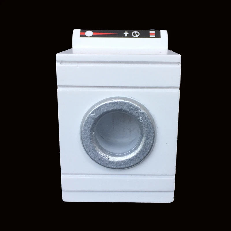 1:12 Scale Miniature Dollhouse Furniture White Washing Machine Wood Model
