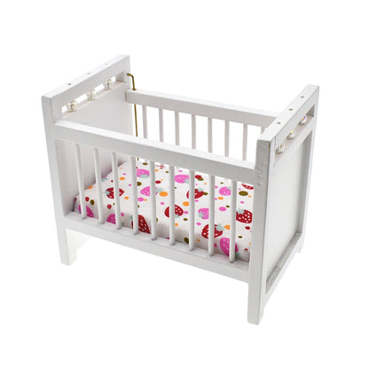 1:12 Scale Miniature Dollhouse Furniture Baby Crib Nursery Bed Closet Rocking Chair Hobbyhorse Accessories