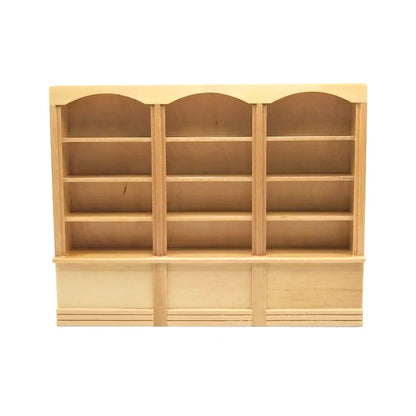 1:12 Scale Wooden Bookcase Miniature Dollhouse Furniture For Living Room Decor Display Cabinet