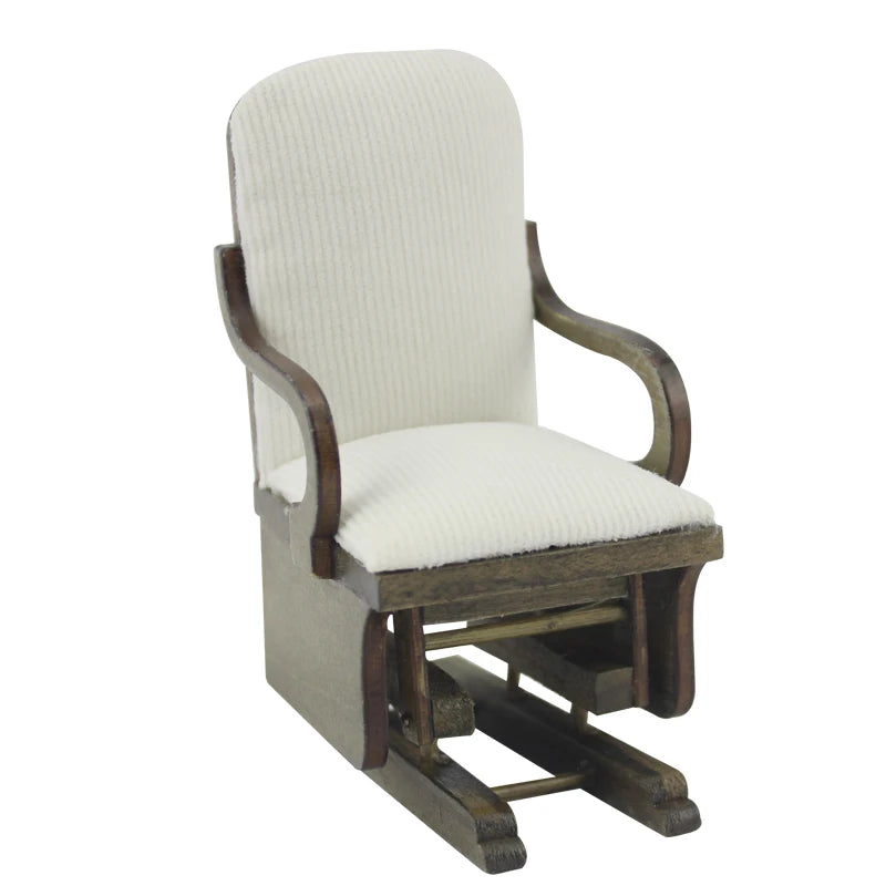 Modelo de muebles de casa de muñecas en miniatura de madera con columpio a escala 1:12