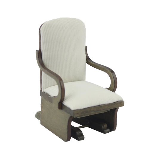 1:12 Scale Miniature Wooden Swing Chair Dollhouse Furniture Model