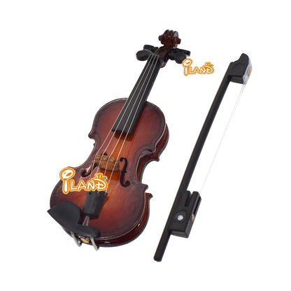 1:12 Scale Mini Violin With Stand Dollhouse Miniature Wooden Musical Instruments Collection Decorative Ornaments Model Dollhouse Decor