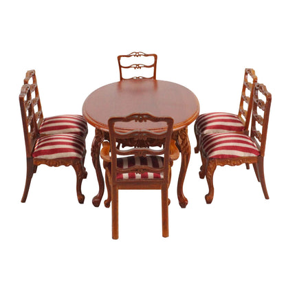 Silla de comedor de madera en miniatura a escala 1:12 para casa de muñecas: elegante diseño sin brazos