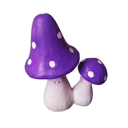 1:6 Scale Miniature Fairy Elf Angel With Butterfly Wings Girl Mushroom Purple Pink Resin Dollhouse Accessories