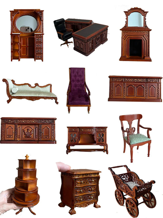 Voici le titre SEO optimisé en fonction de vos directives :

 Chaise inclinable miniature pour maison de poupée, échelle 1:12, miroir de courtoisie, modèle de meuble miniature