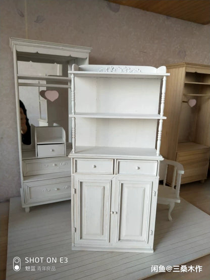 Mueble de madera en miniatura para casa de muñecas BJD Blythe a escala 1:6