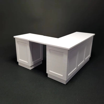 Mostrador de tienda de casa de muñecas en miniatura a escala 1:12, muebles en miniatura