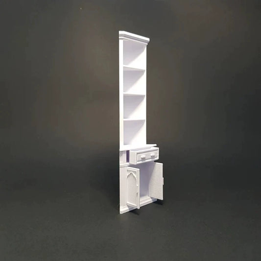 Mueble esquinero en miniatura para casa de muñecas a escala 1:12