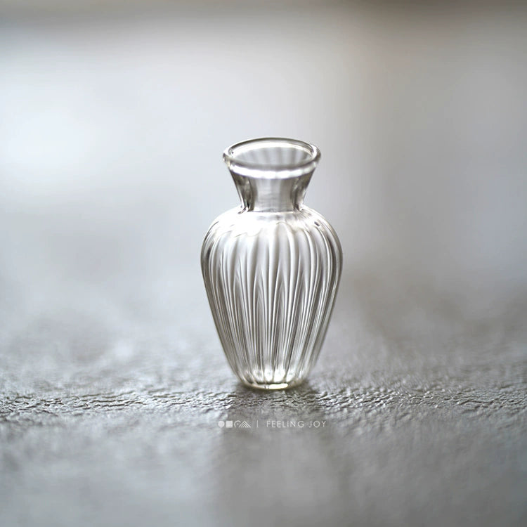 Vase miniature en verre à l'échelle 1:6, pot de fleurs, accessoire pour maison de poupée BJD, artisanat en argile, accessoires de scène DIY