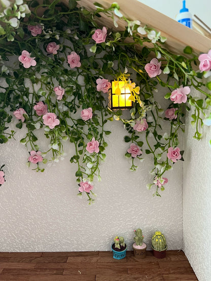 Marco de fotos decorativo para pared de estilo nórdico en miniatura para casa de muñecas a escala 1:12