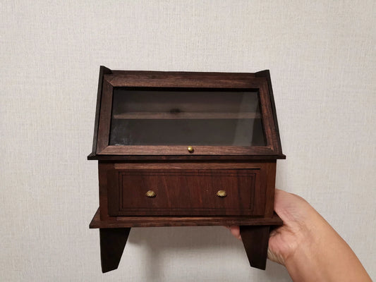 Juego de muebles en miniatura de nogal negro a escala 1:12 para casa de muñecas