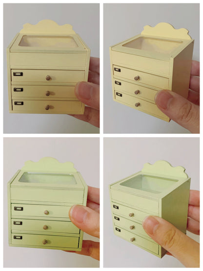 1:6 Scale Wooden Cabinet Wall Hanging Shelf Miniature Dollhouse Furniture For Blythe Doll Retro Kitchen Storage