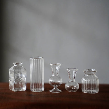 Botellas de vidrio en miniatura a escala 1:6, jarrones, vajilla, accesorios para casa de muñecas, accesorios para escenas BJD y Blythe.