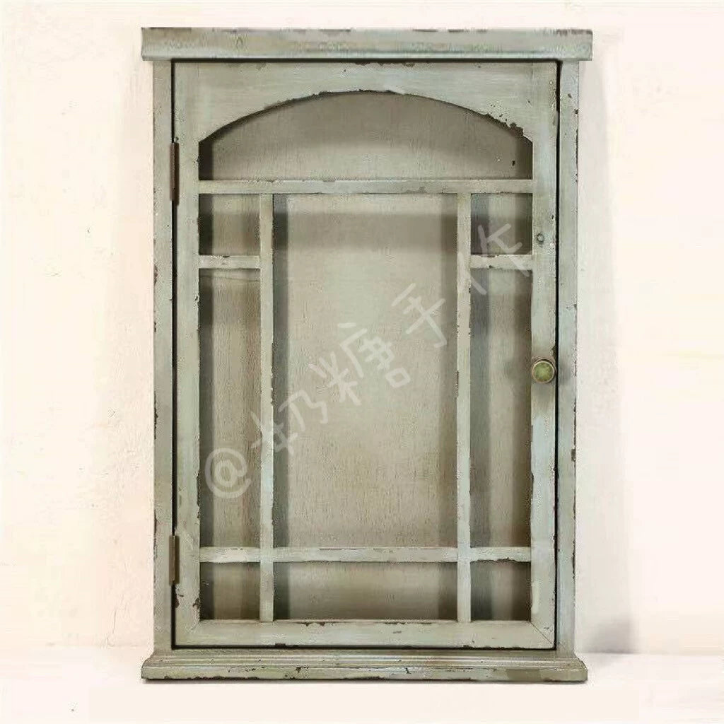 1:6 Scale Miniature Wooden Cabinet Nordic Vintage Distressed Dollhouse Furniture For Blythe