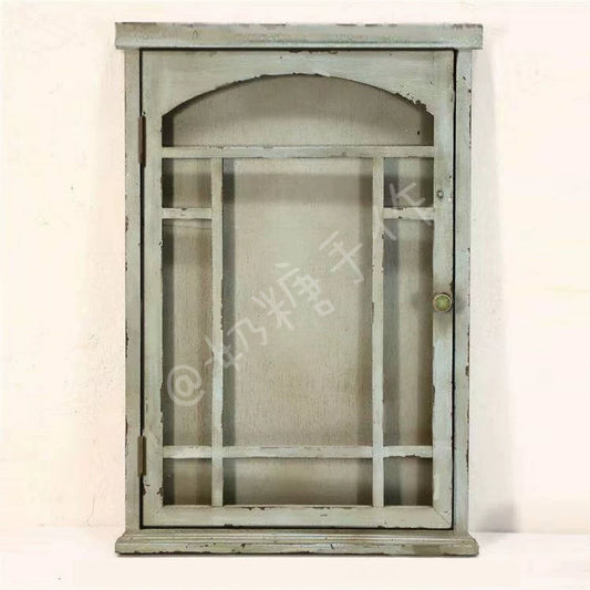 1:6 Scale Miniature Wooden Cabinet Nordic Vintage Distressed Dollhouse Furniture For Blythe