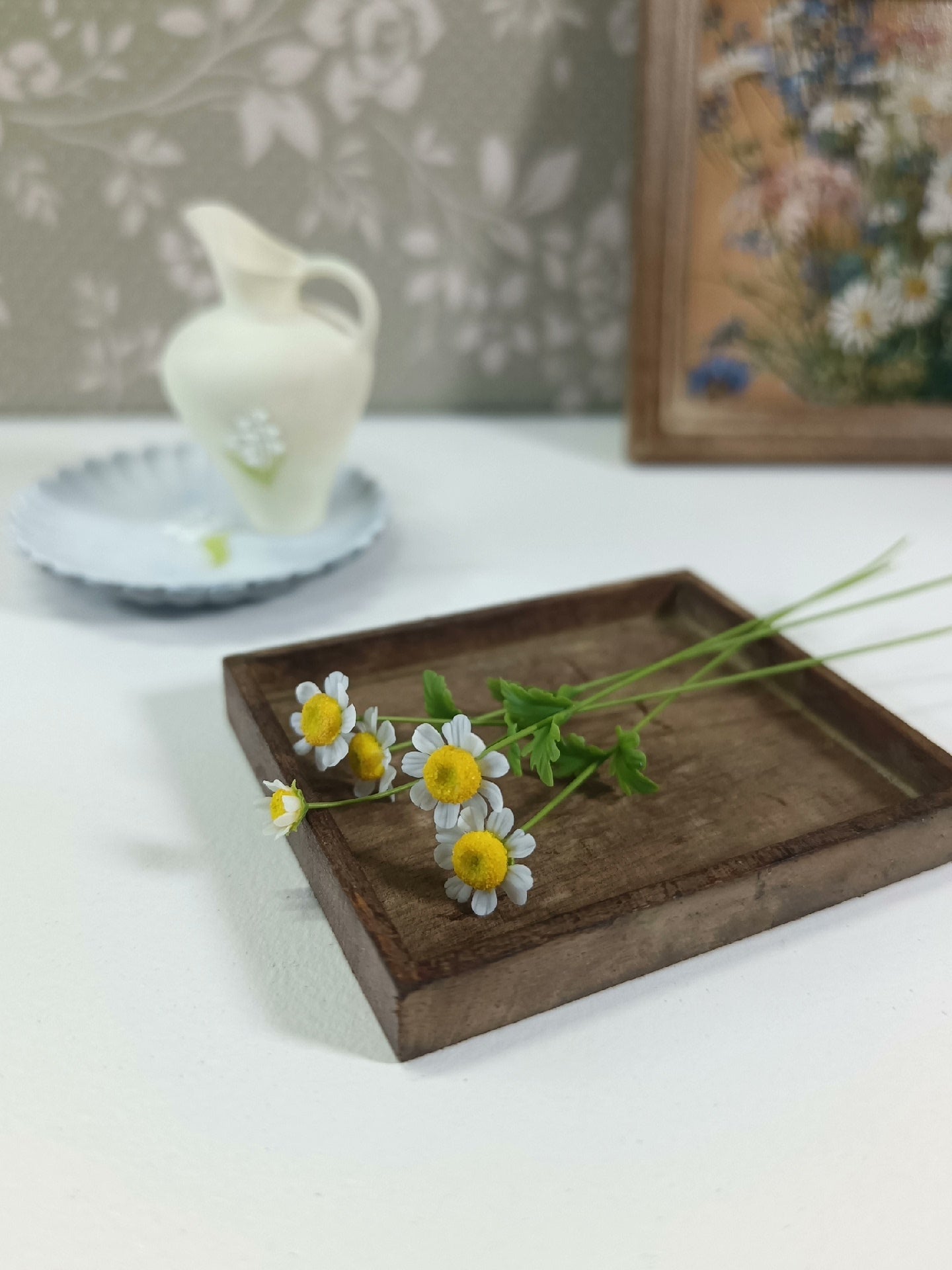1:6 Scale Clay Daisy Miniature Flowers BJD Blythe Dollhouse Decor