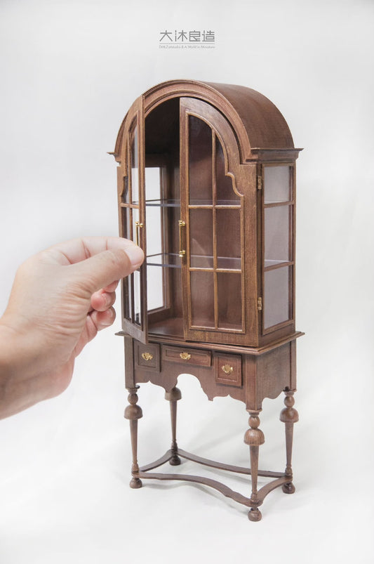 Bibliothèque miniature classique anglaise à l'échelle 1:6 et 1:4, meubles pour maison de poupée