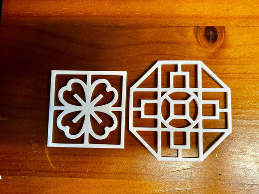 Fenêtre en treillis de style chinois, échelle 1:6, modèle blanc, accessoire miniature pour maison de poupée