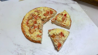 1:12 Scale Miniature Polymer Clay Pizza Customizable Size For Dollhouse Kitchen Accessory