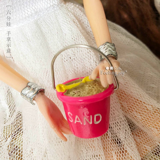 Seau miniature en résine pour photographie de maison de poupée – Accessoires de bricolage à l'échelle 1:6 et 1:12