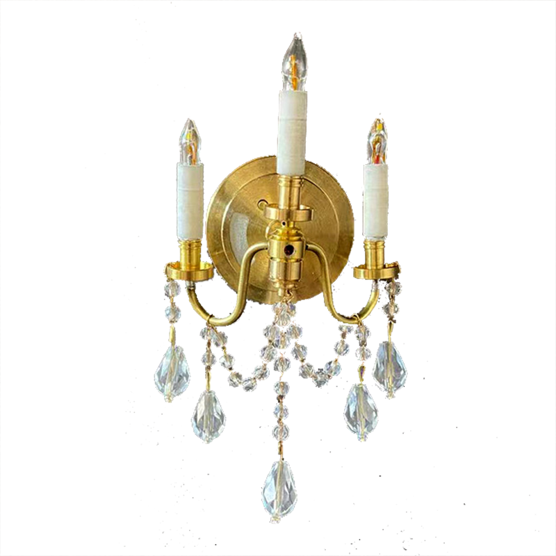 Lampe murale miniature en cristal à l'échelle 1:6, pour maison de poupée BJD, accessoires de meubles miniatures pour scène Blythe