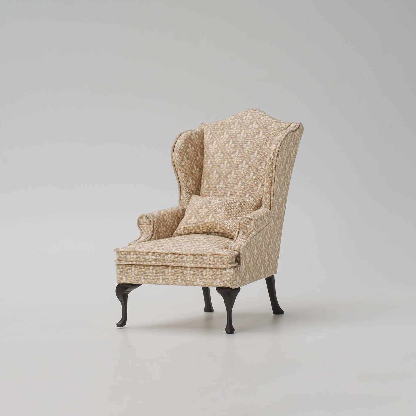 Sillón antiguo en miniatura a escala 1:12, muebles para casa de muñecas en miniatura
