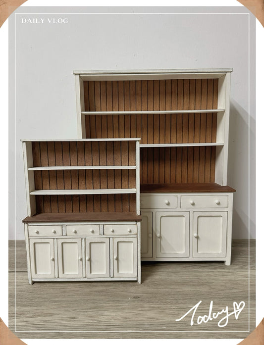 1:6 Scale Miniature Wooden Cabinet Dollhouse Furniture For Living Room Kitchen BJD Blythe